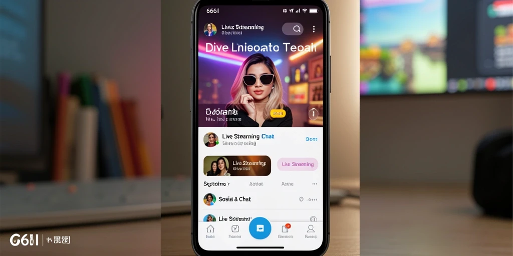 Tampilan antarmuka 666I dengan fungsi Live Streaming yang user-friendly.