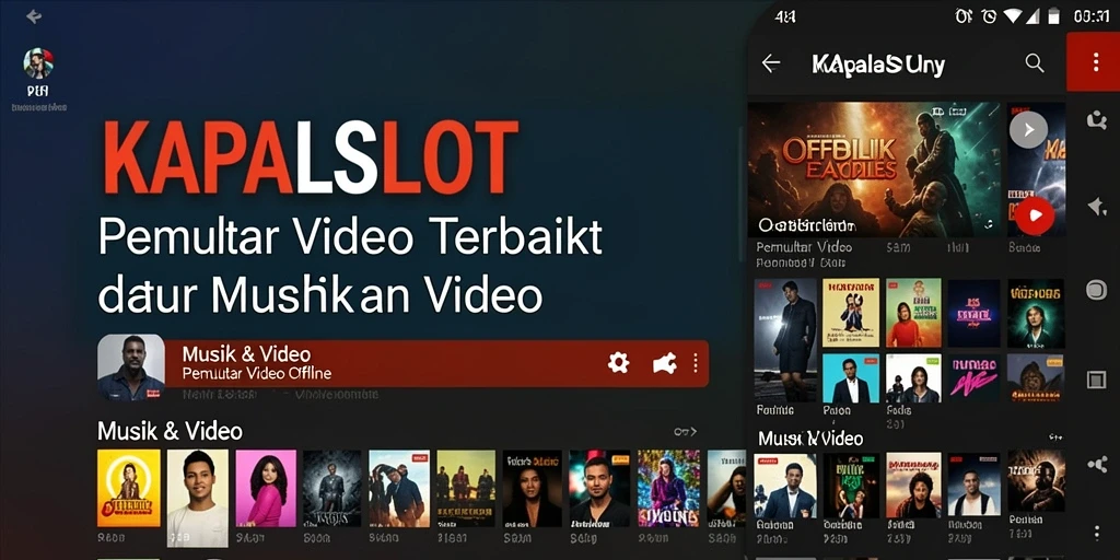 Tampilan utama KAPALSLOT dengan antarmuka Pemutar Video Offline yang intuitif.