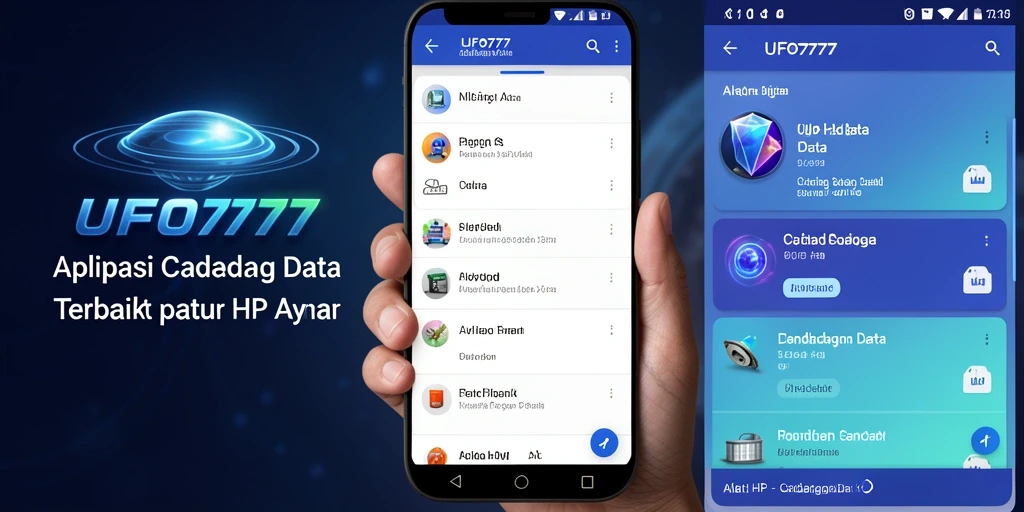 Tampilan antarmuka aplikasi UFO777 untuk pencadangan data yang intuitif.