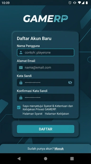 Daftar Akun Baru Gamemp Sederhana untuk Pengguna Android