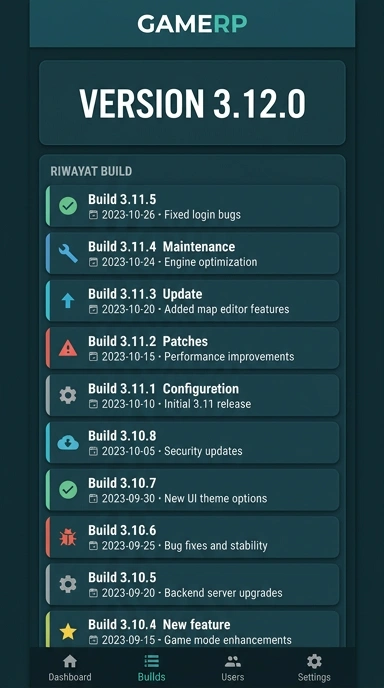 Riwayat Versi APK gamerp untuk Android